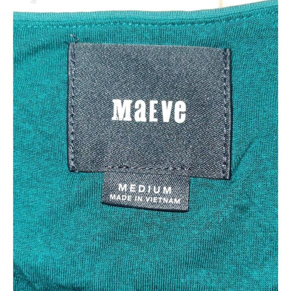 Anthropologie Maeve Azores halter dress in teal modal jersey Medium - Picture 4 of 4